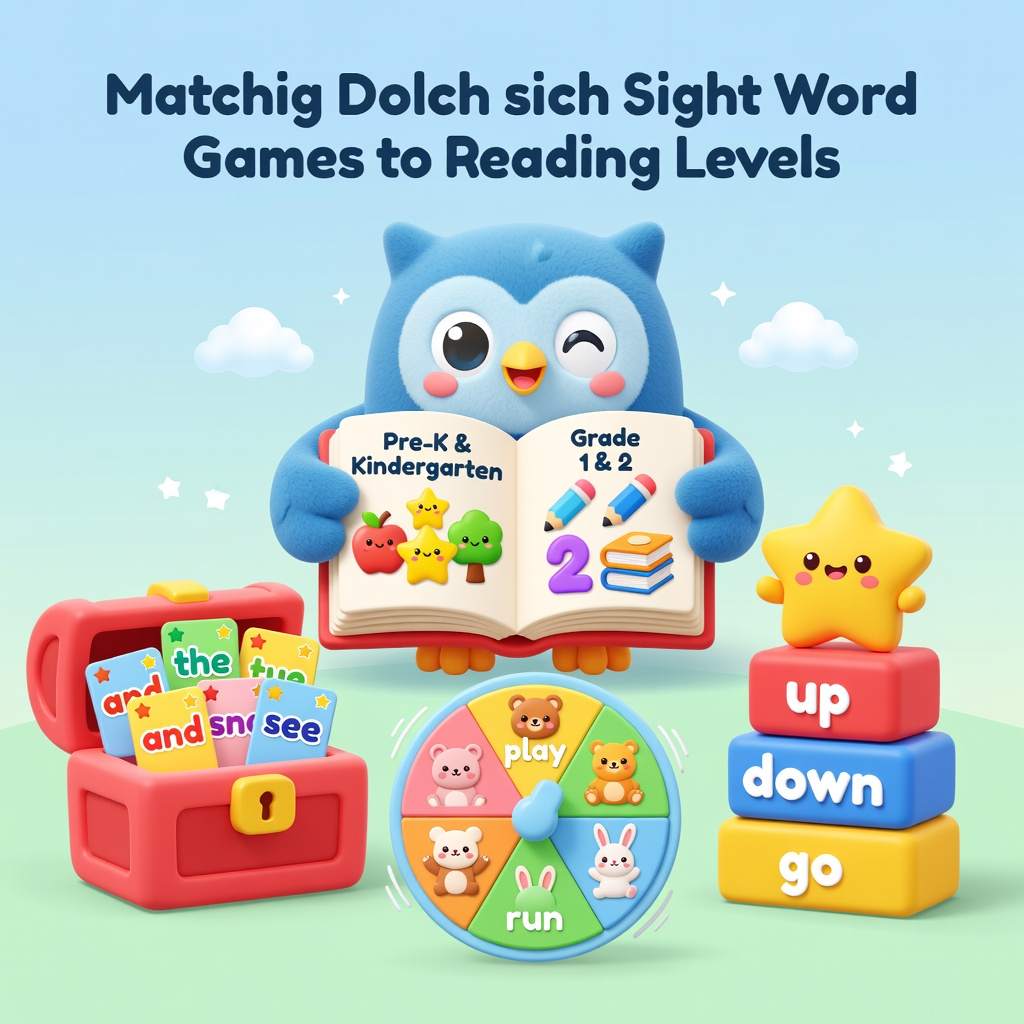 dolch sight word games organized by reading level