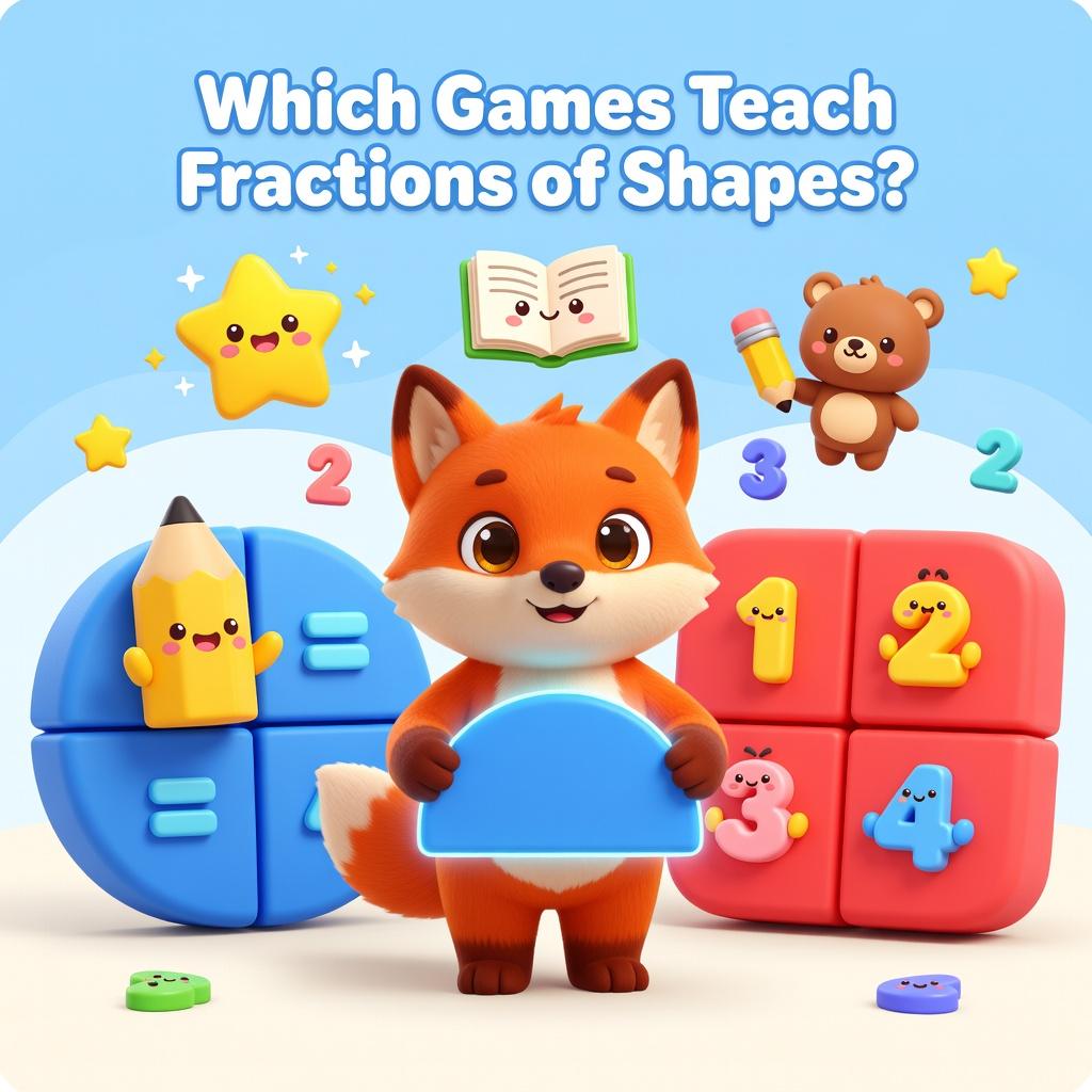 fraction games for 3rd graders using fractions of shapes