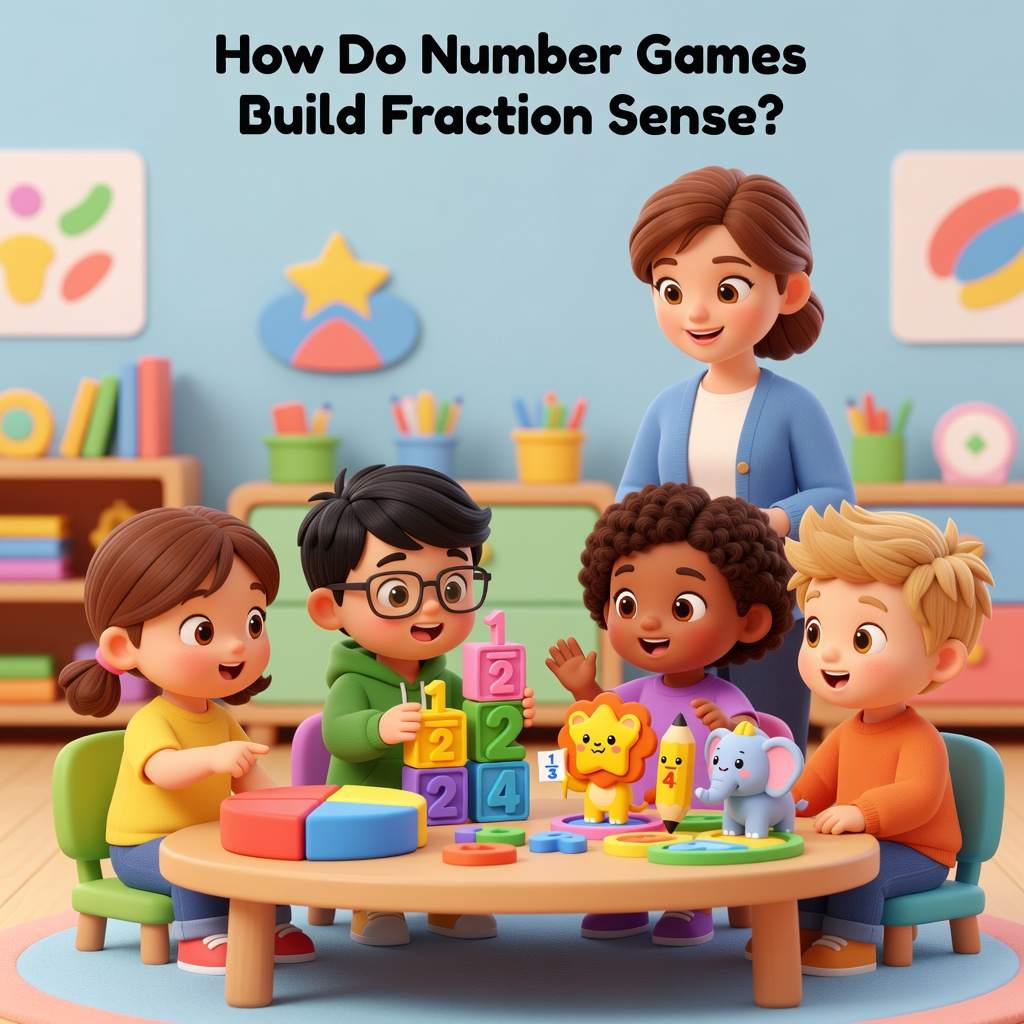 Fraction Games with number lines and fraction comparison