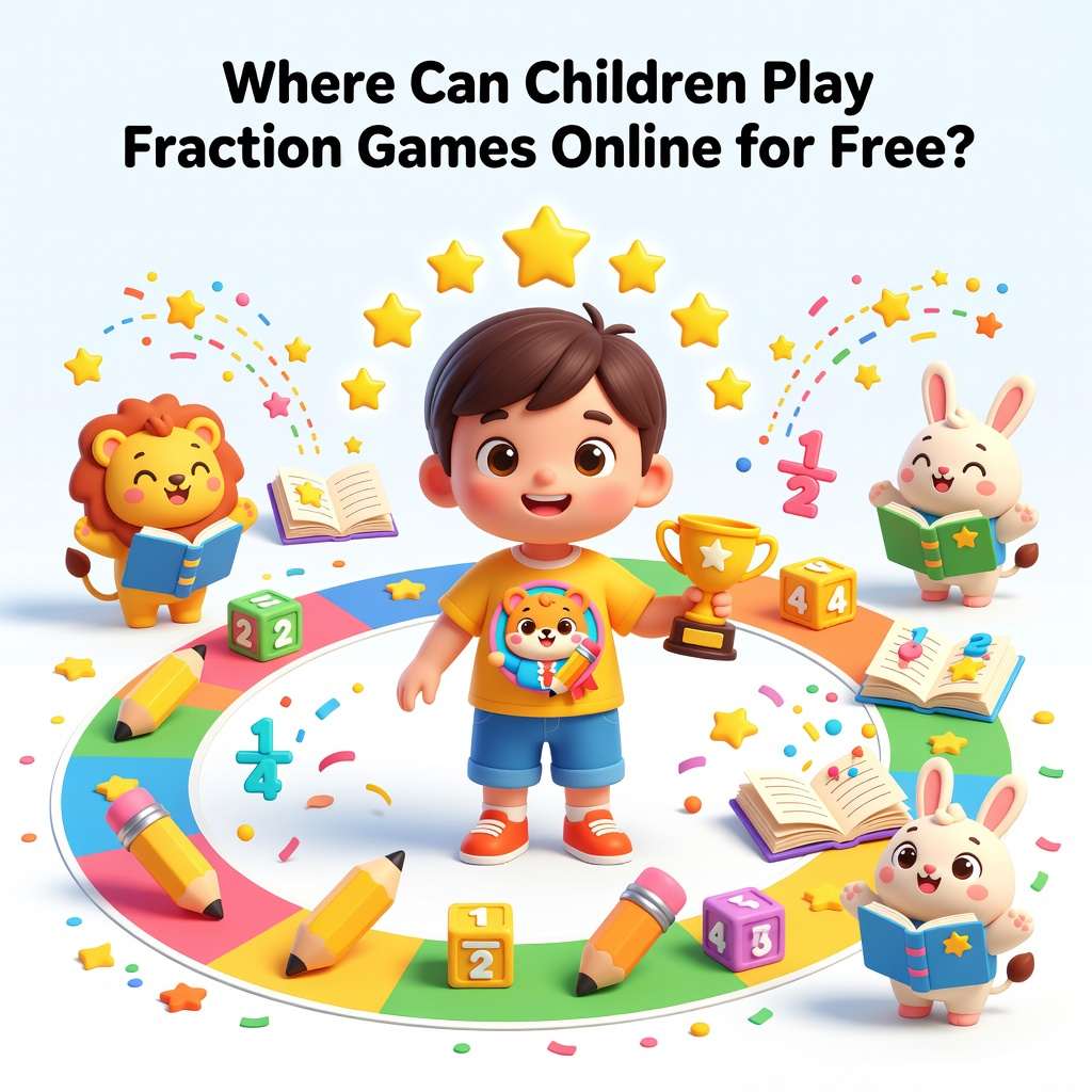 Fraction Games online free on a tablet and computer