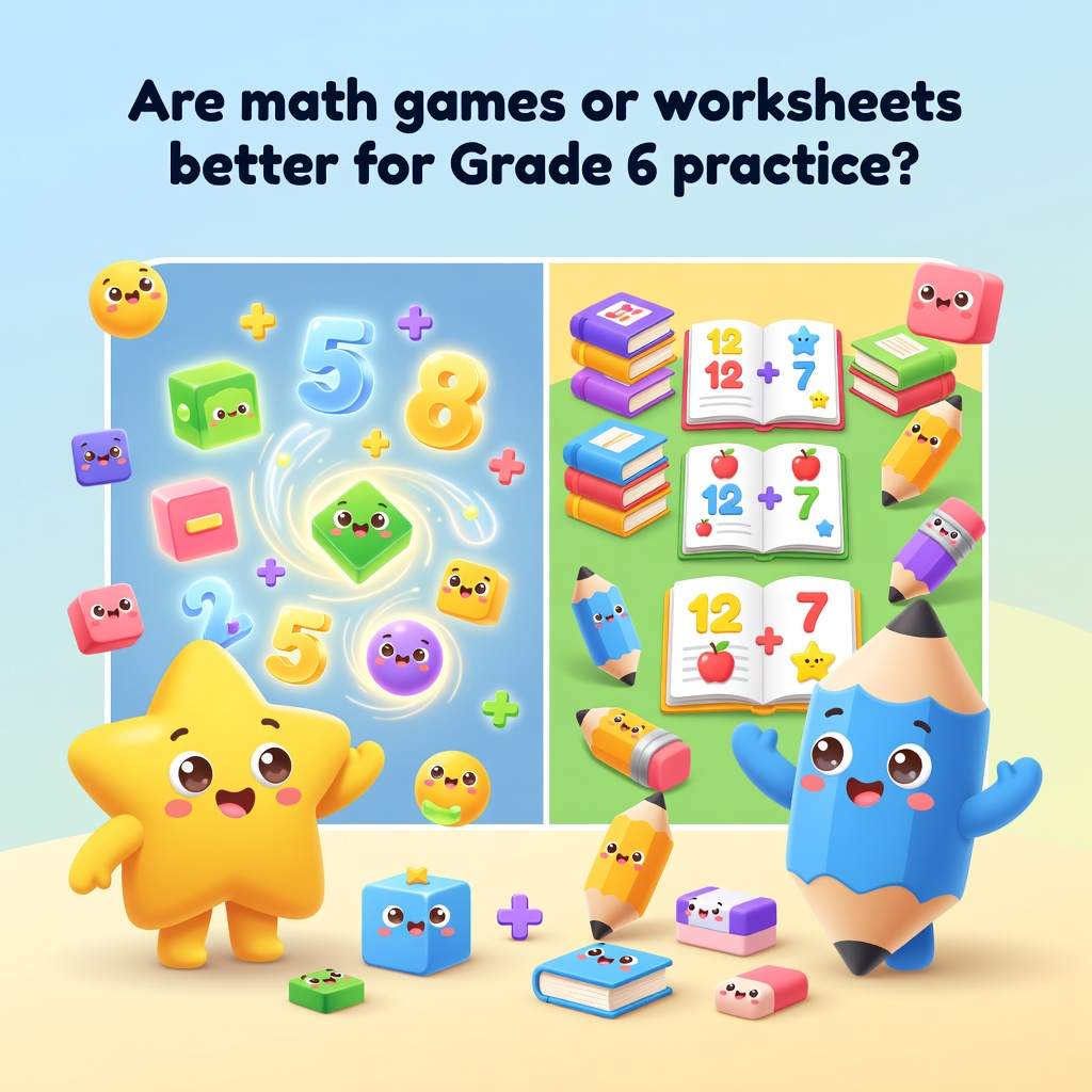 fun math games for 6th graders compared with Grade 6 worksheets