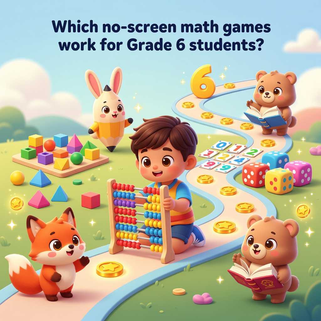fun math games for 6th graders without screens using cards and dice