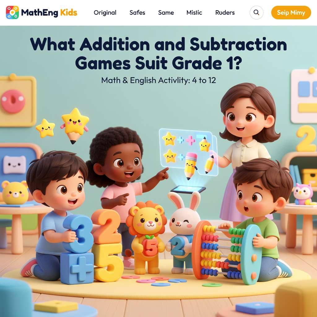 fun math games for 1st graders practising addition and subtraction within twenty