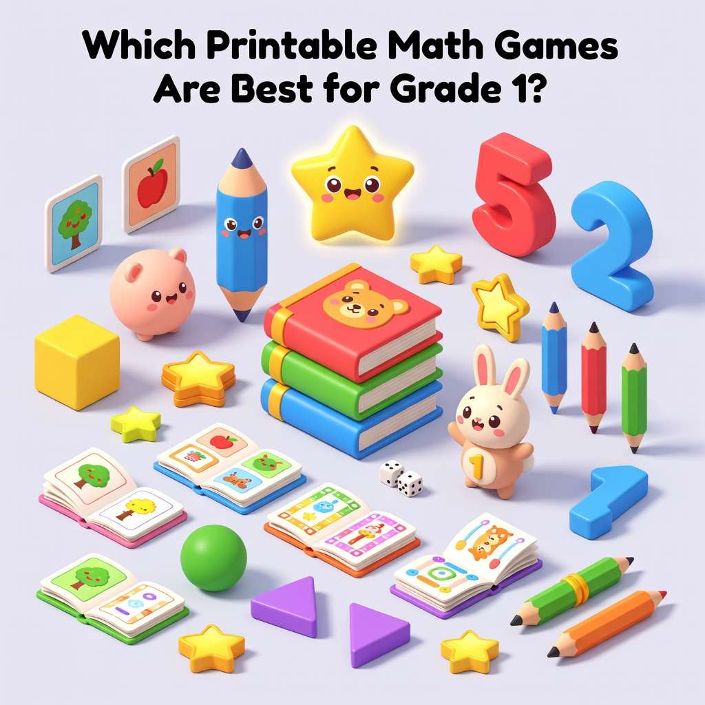 Math Games for 1st Graders printable board and number cards