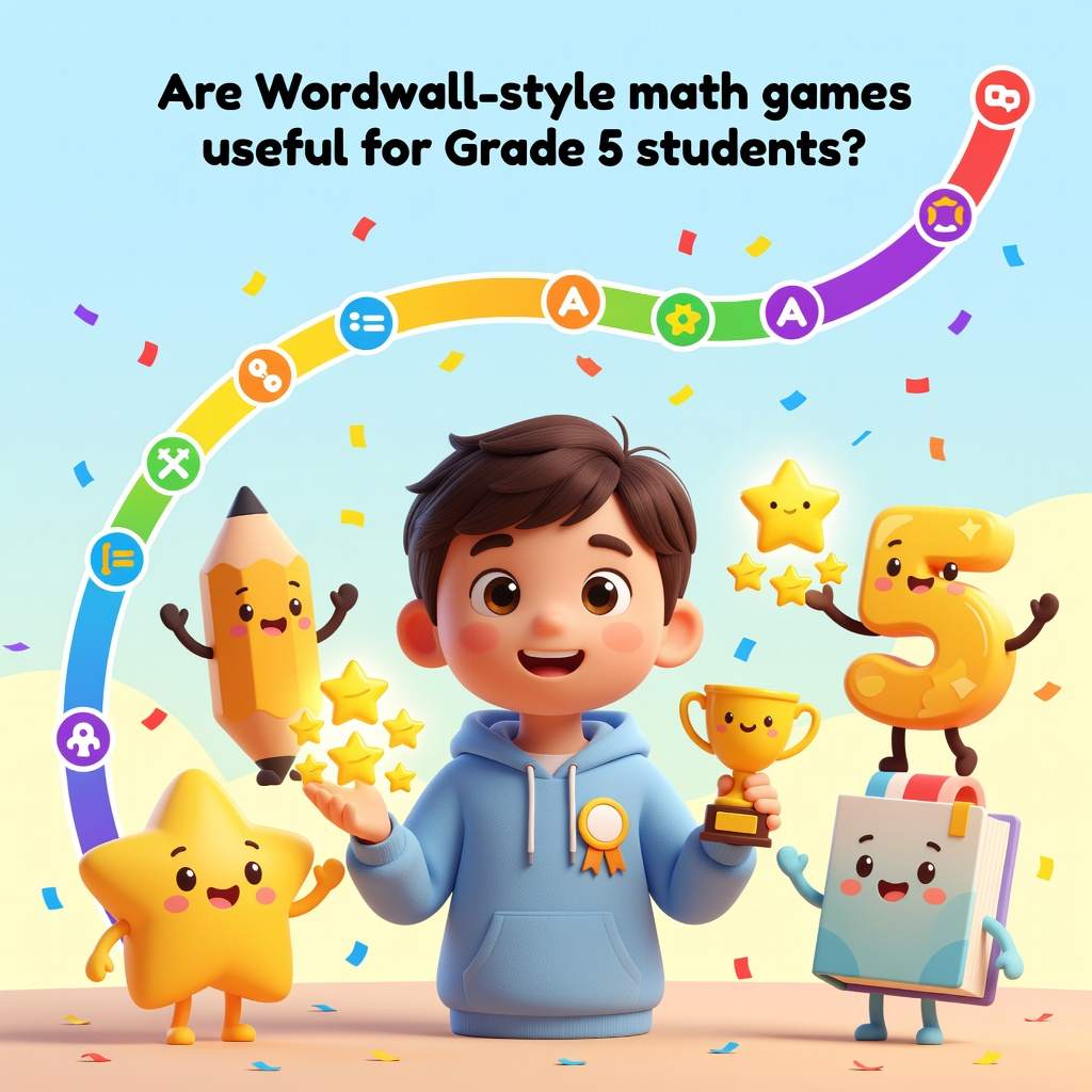 math games for 5th graders online using Wordwall-style activities