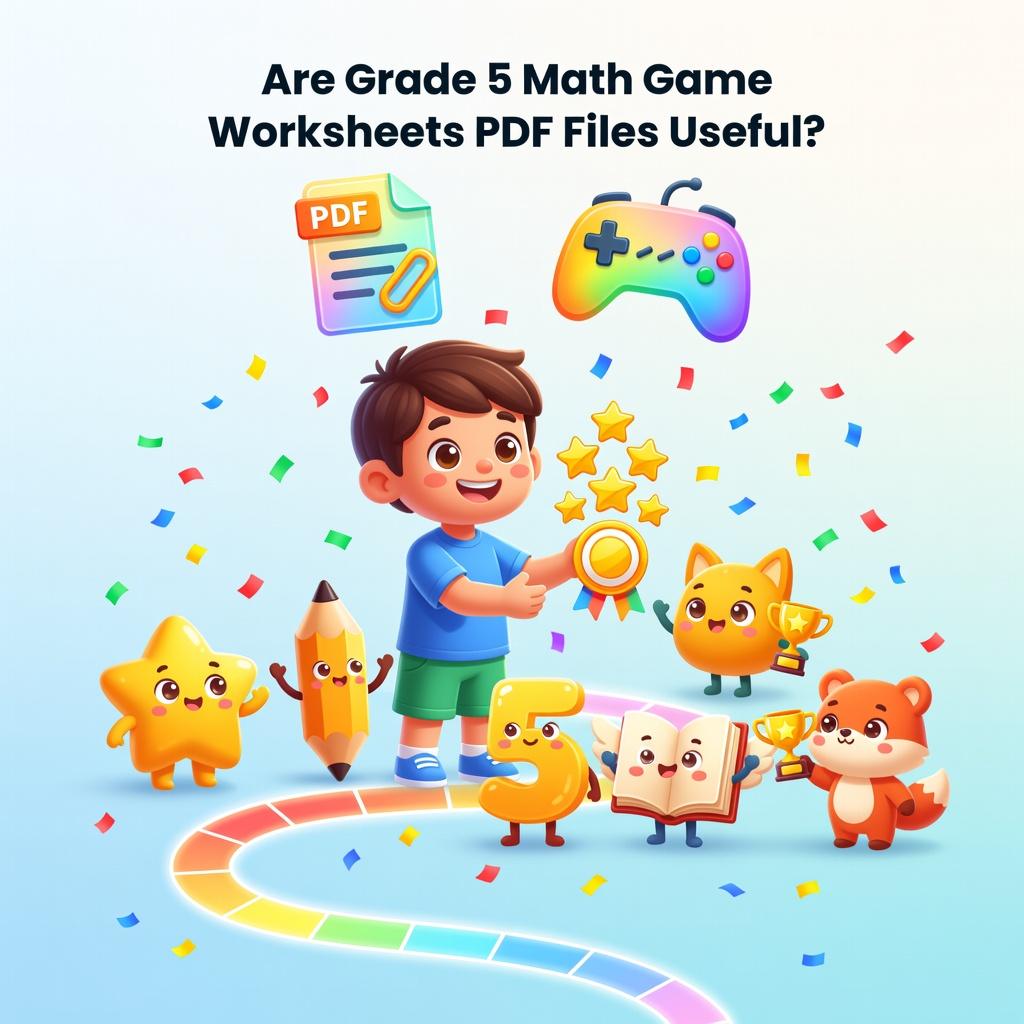 Math Games for 5th Graders printable PDF worksheets and reusable game boards