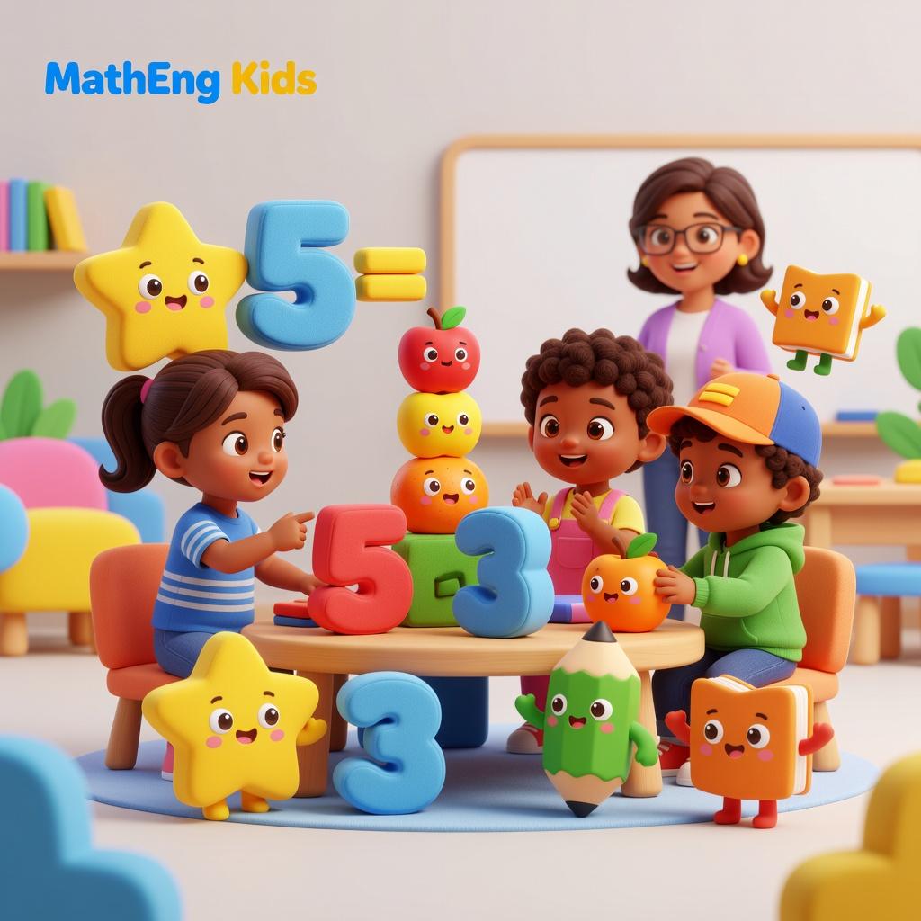 Math Games for Kindergarten subtraction activity with objects