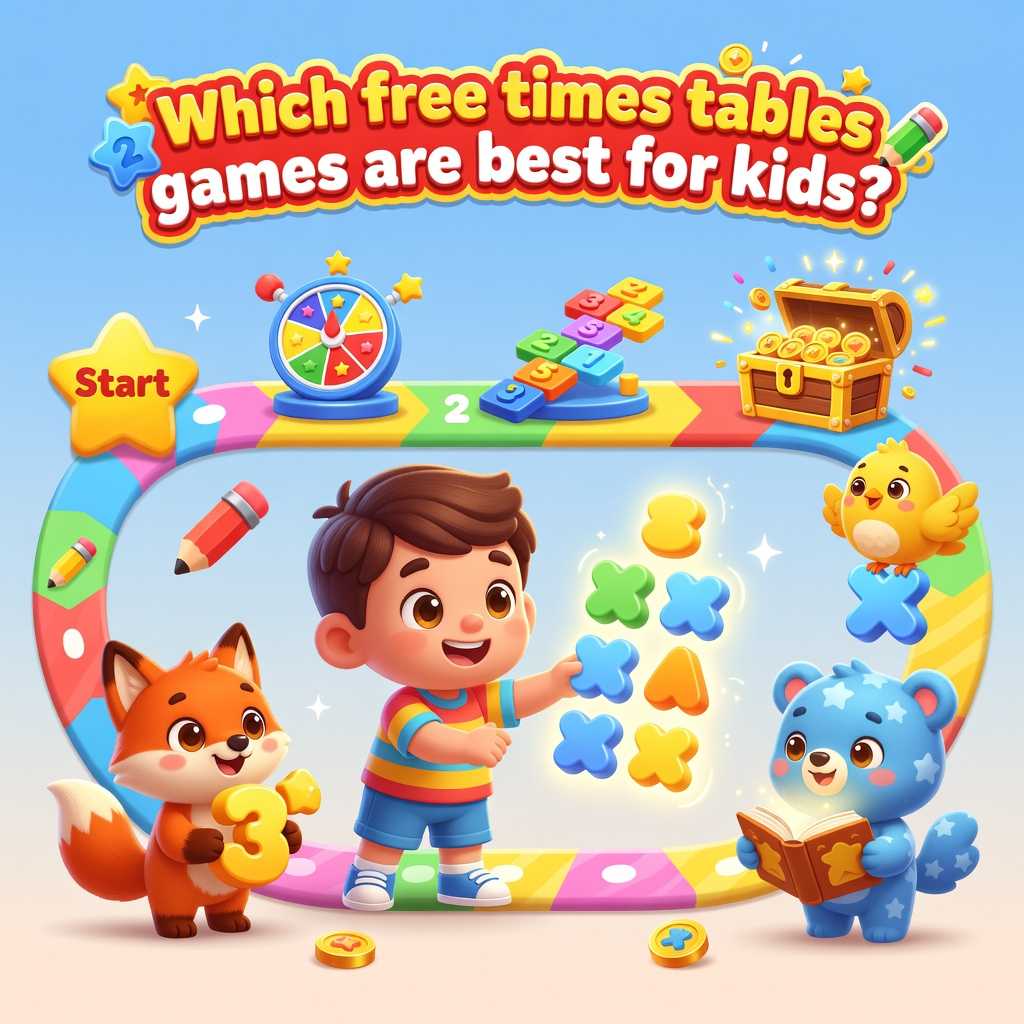 Free math times tables games for kids