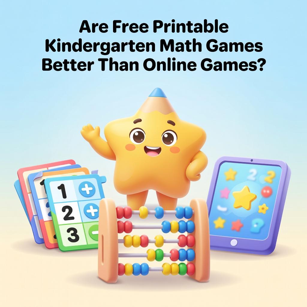 online free math games for kindergarten compared with printable activities