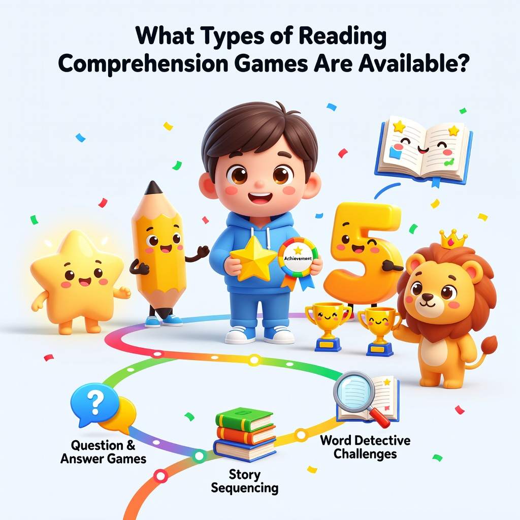 Reading Comprehension Games types for different reading skills