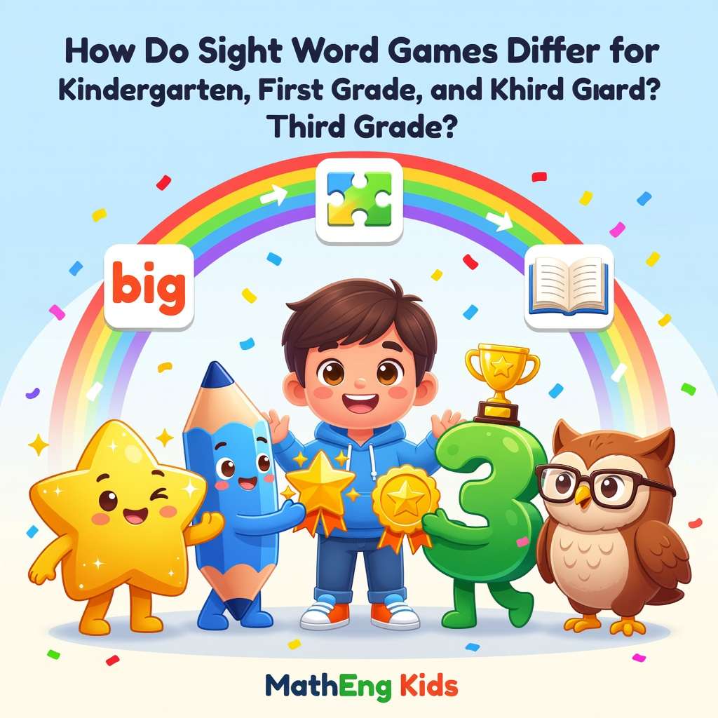 sight word games for 1st graders compared with kindergarten and third grade
