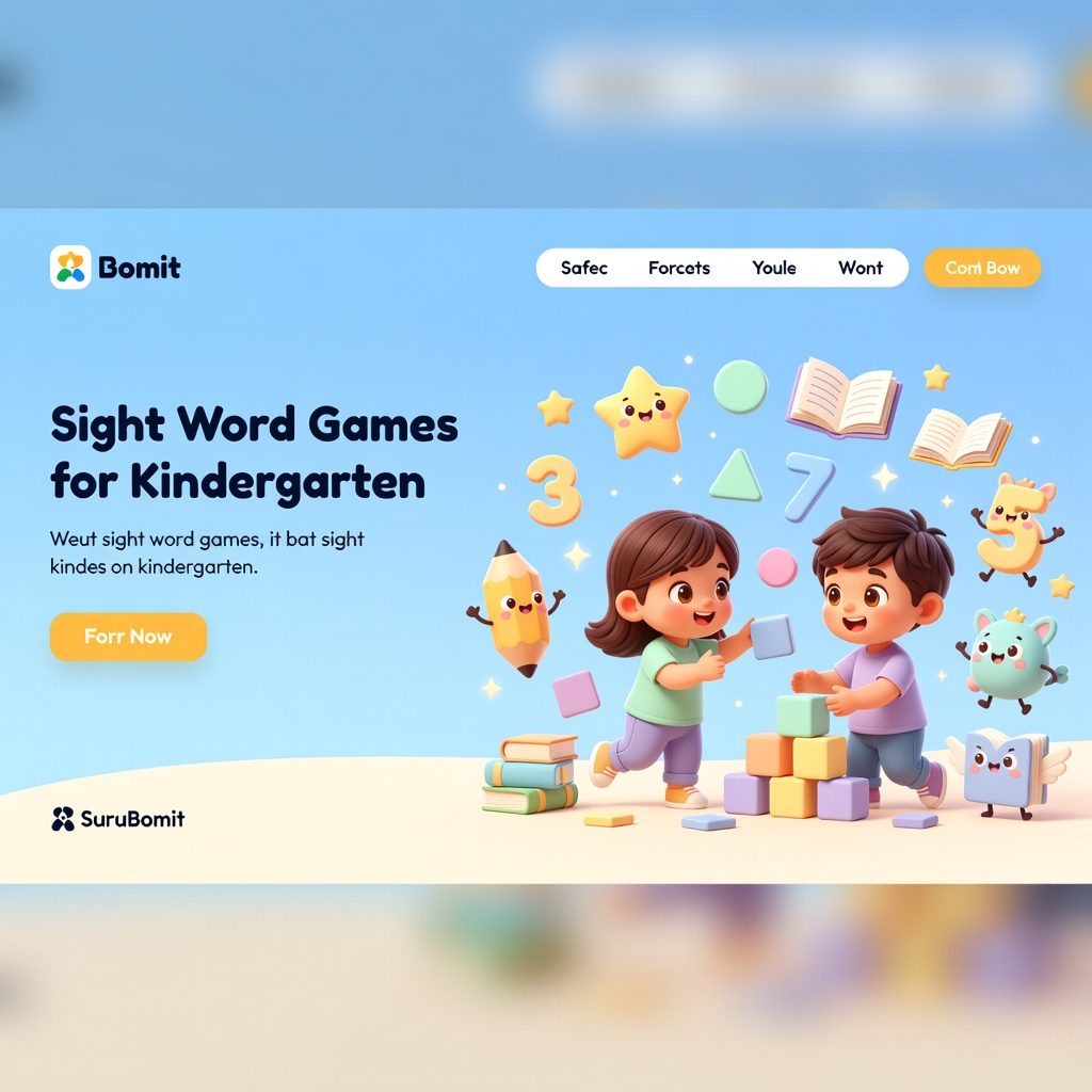 Sight Word Games for kindergarten children