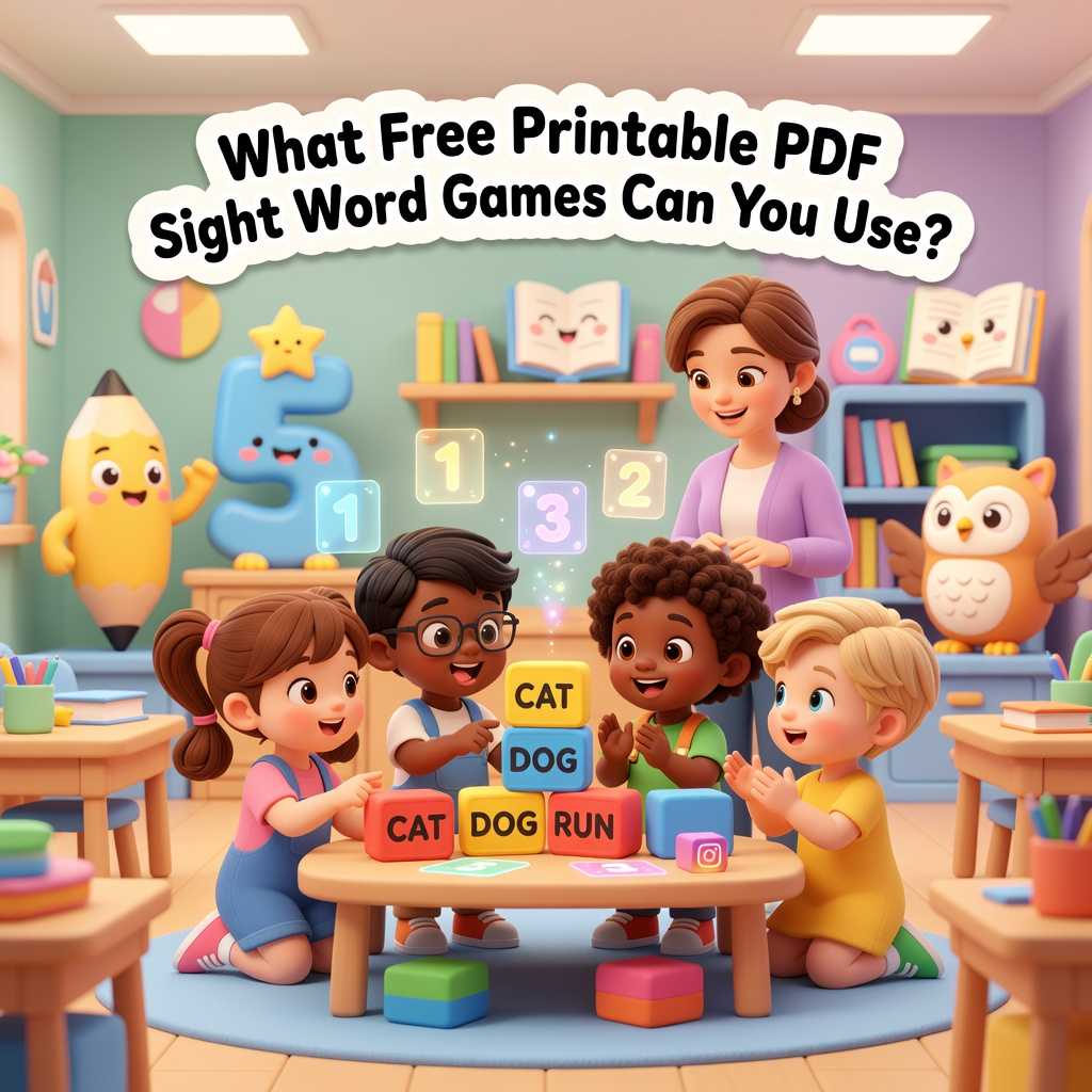 Sight Word Games free printable PDF materials