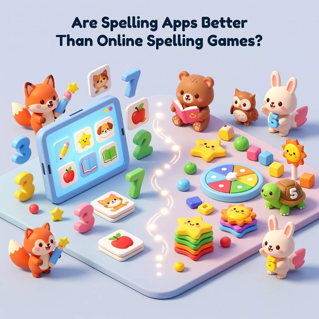 Spelling Games app and online game comparison