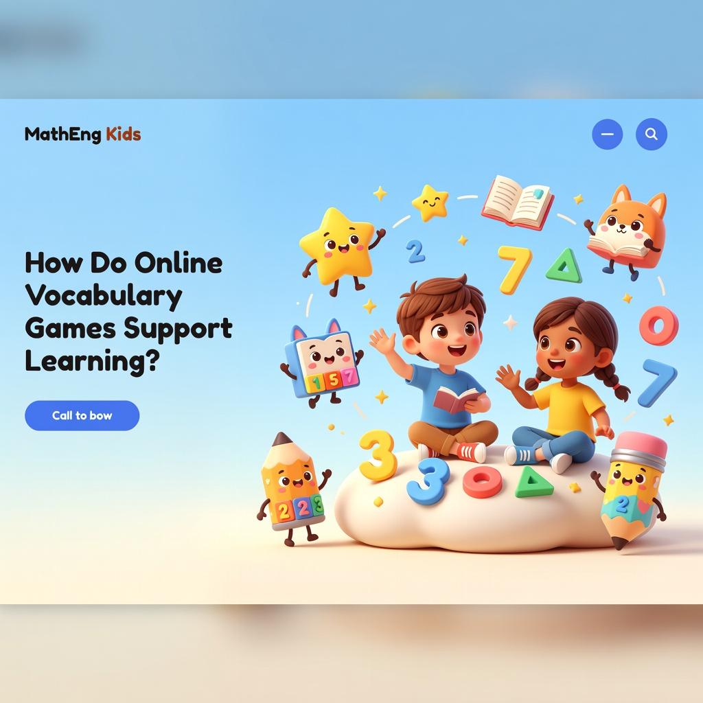 Vocabulary Games online for independent English word practice