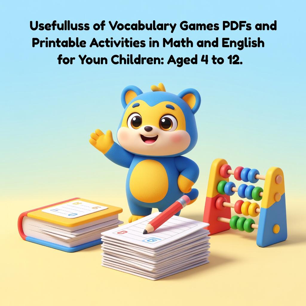 Vocabulary Games PDF and printable classroom word activities